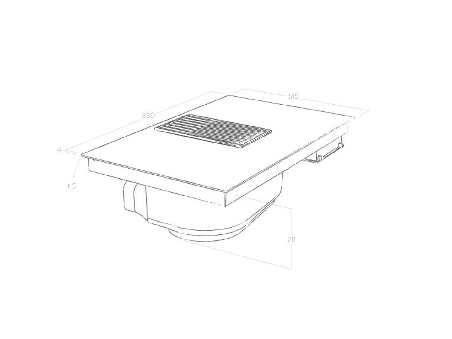 Máy Hút Mùi Kết Hợp Bếp Từ NEKOLA TESLA LIBRA