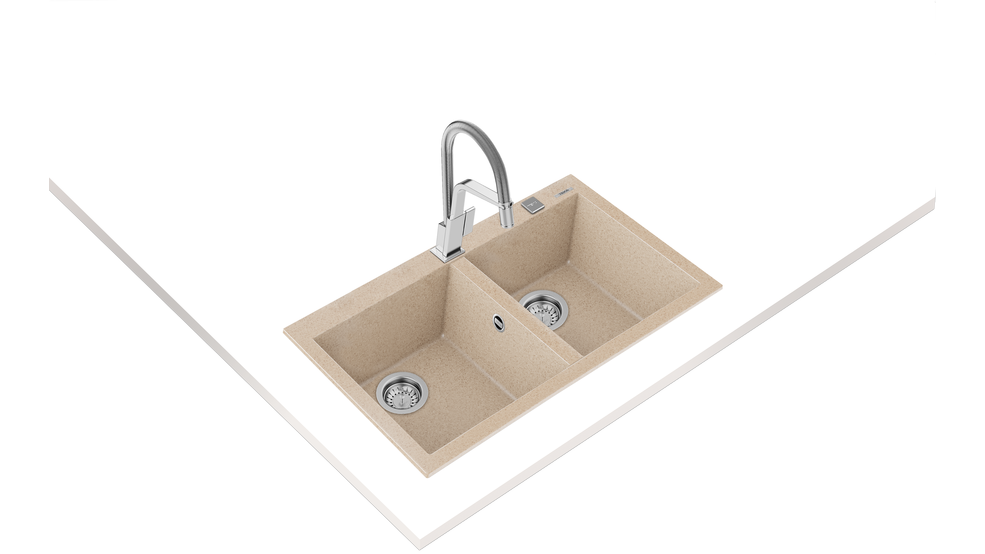 OUTLET - Chậu Đá Teka Forsquare 2B 790 TG (Màu Beige)