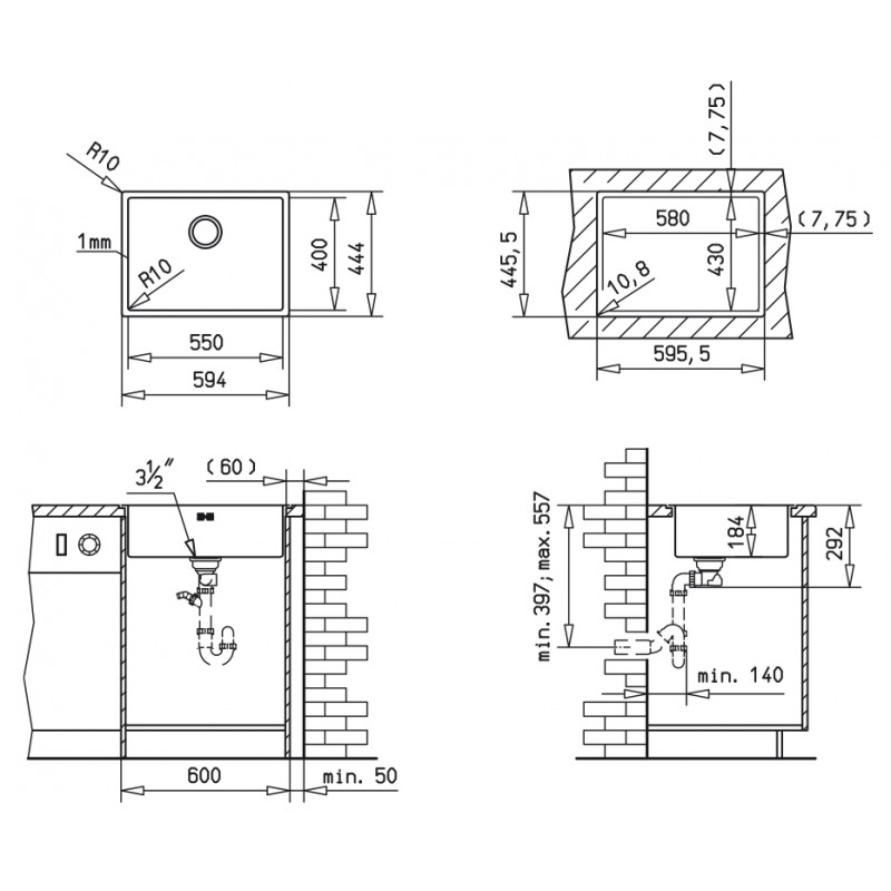 Chậu Rửa KUPPERSBUSCH ES 550/400.0e