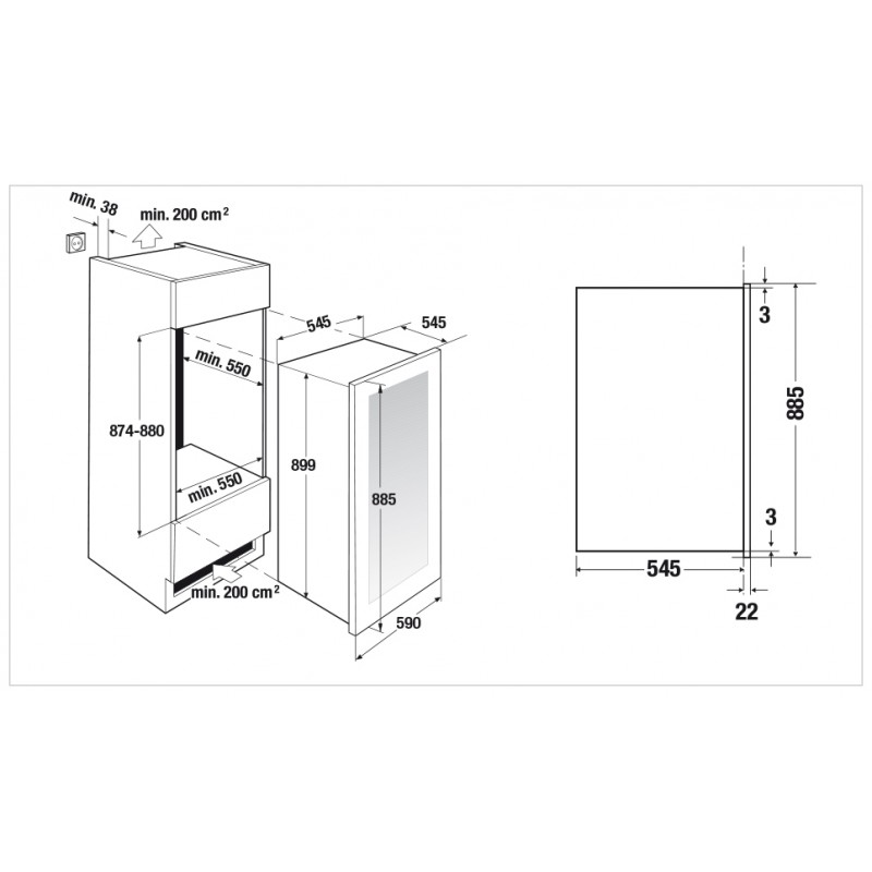 Tủ Rượu EWK 880-0-2Z