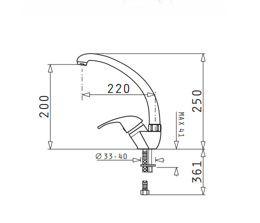 Vòi Rửa 96701001 THƯƠNG HIỆU PYRAMIS