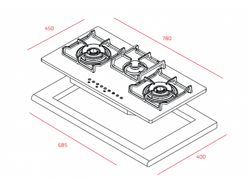 Bếp Gas TEKA GVI 78 3G AI AL 2TR