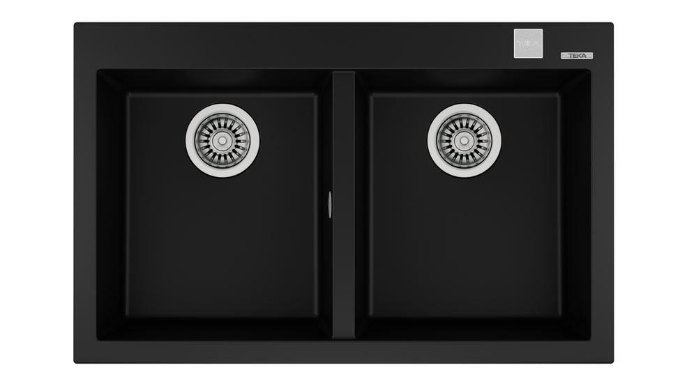 OUTLET - Chậu Đá Teka Forsquare 2B 790 TG (Màu đen)