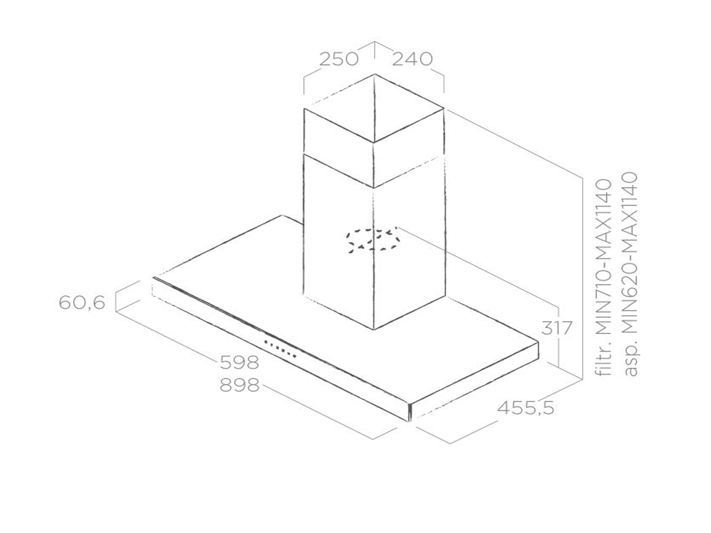 Máy Hút Mùi Áp Tường ELICA JOY BL IX/A/90