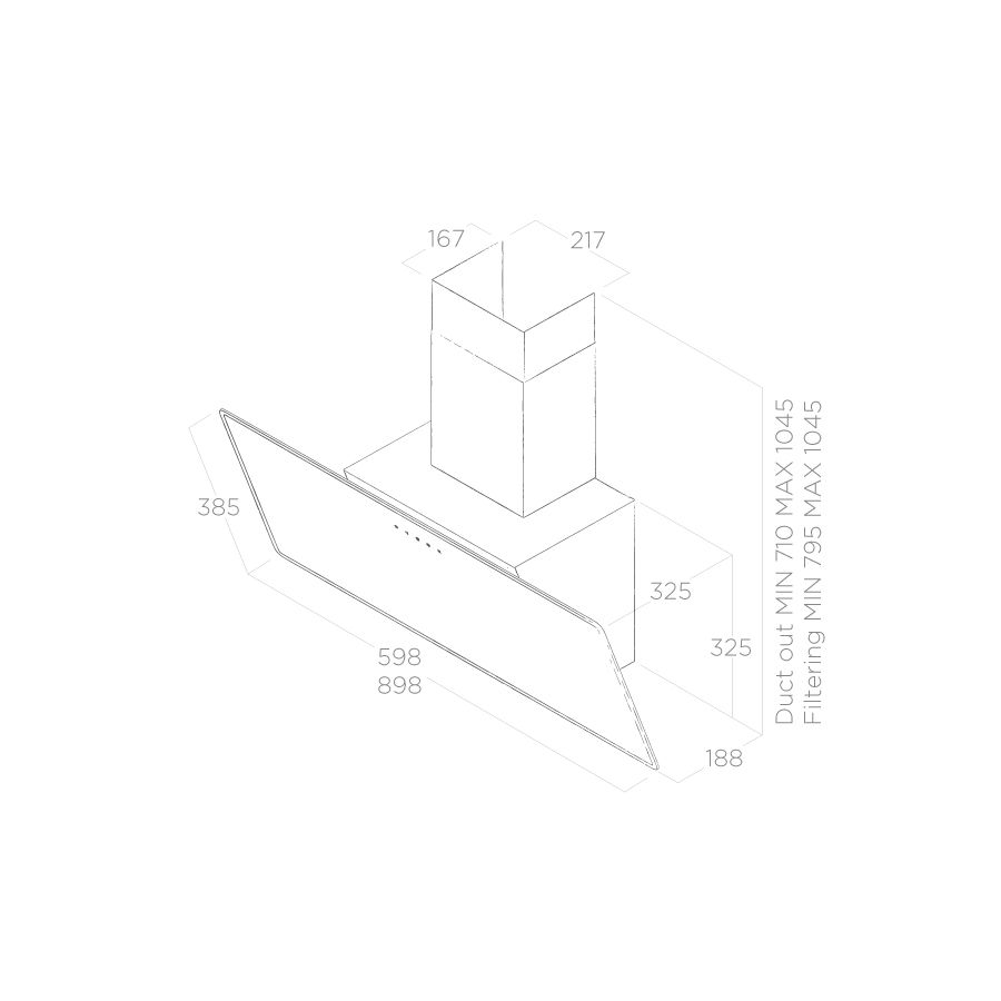 Máy Hút Mùi Áp Tường ELICA SHIRE BL/A/90