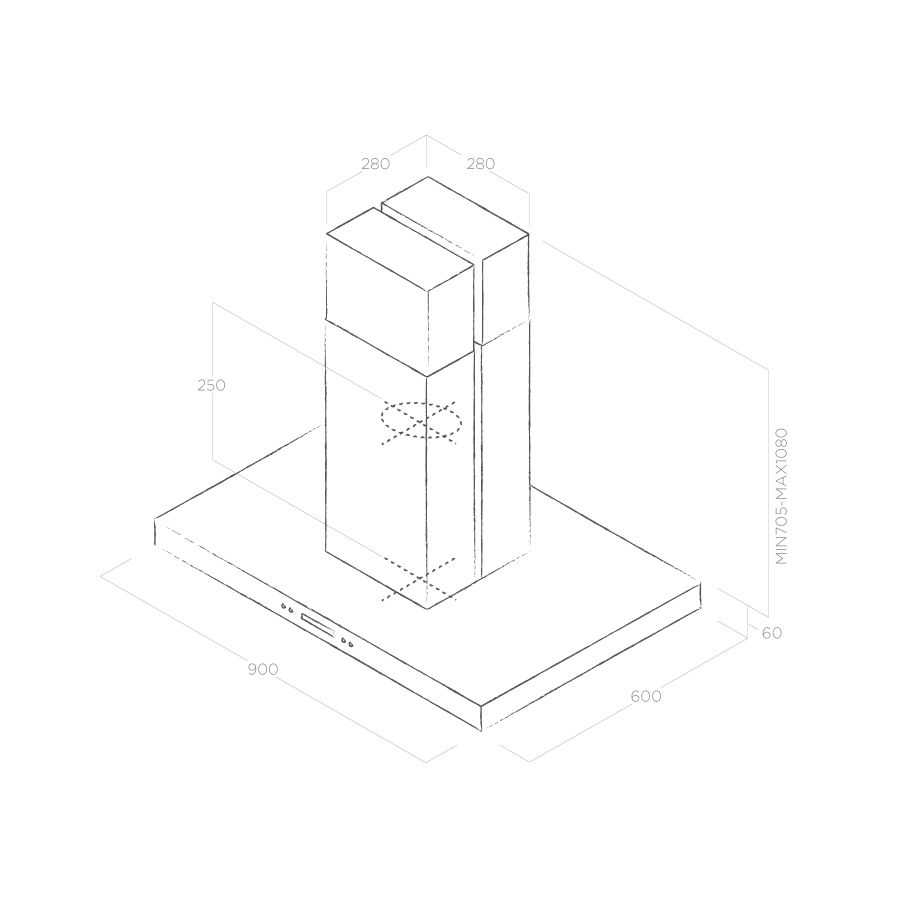 Máy Hút Mùi Đảo ELICA SPOT PLUS ISLAND IX/A/90