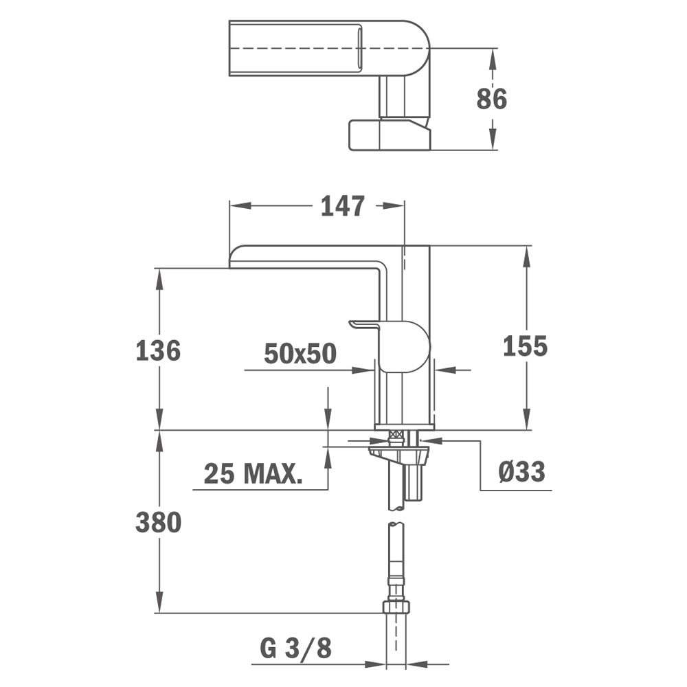 Vòi Lavabo Teka Formentera Cascade