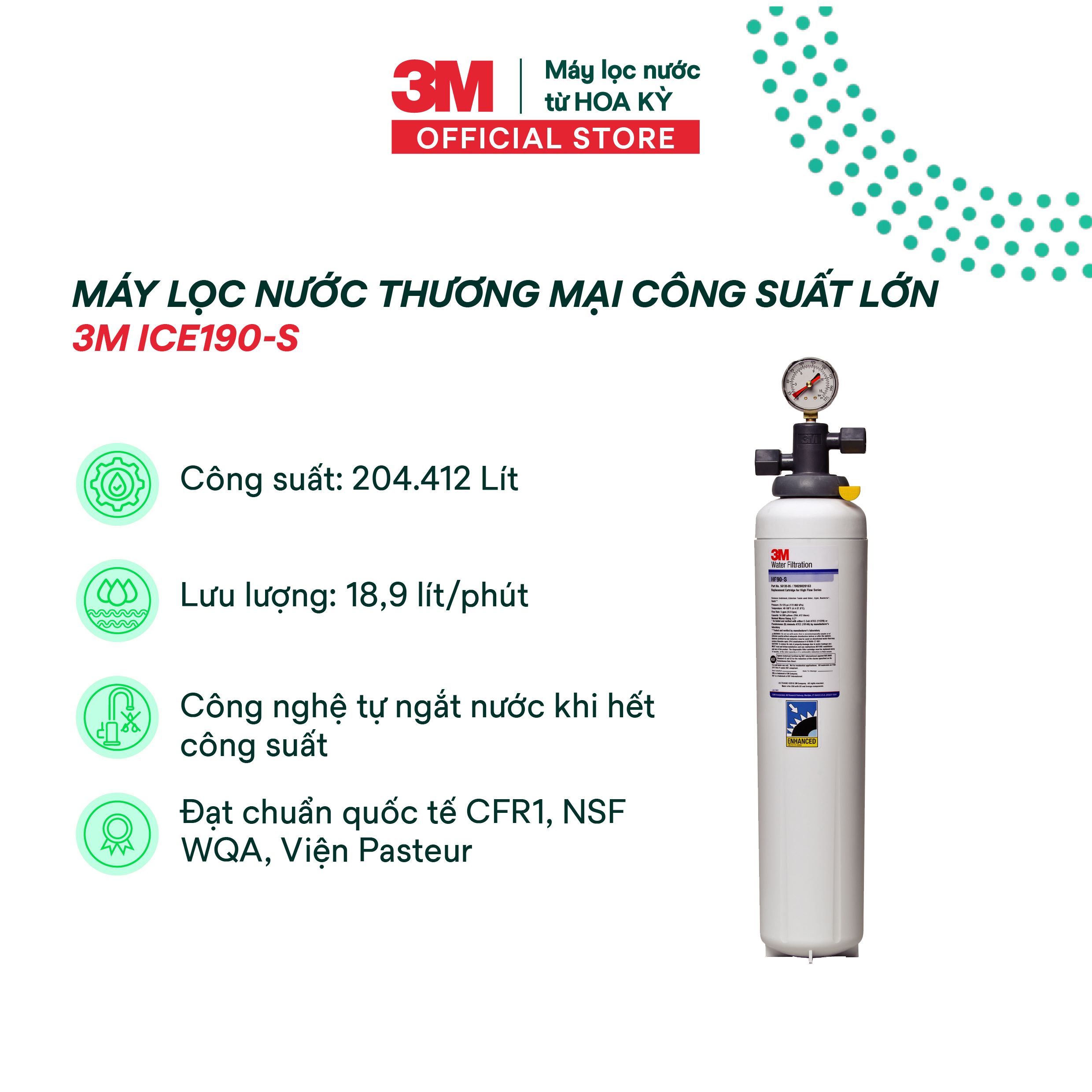 Máy Lọc Nước Thương Mại Công Suất Lớn 3M ICE190-S