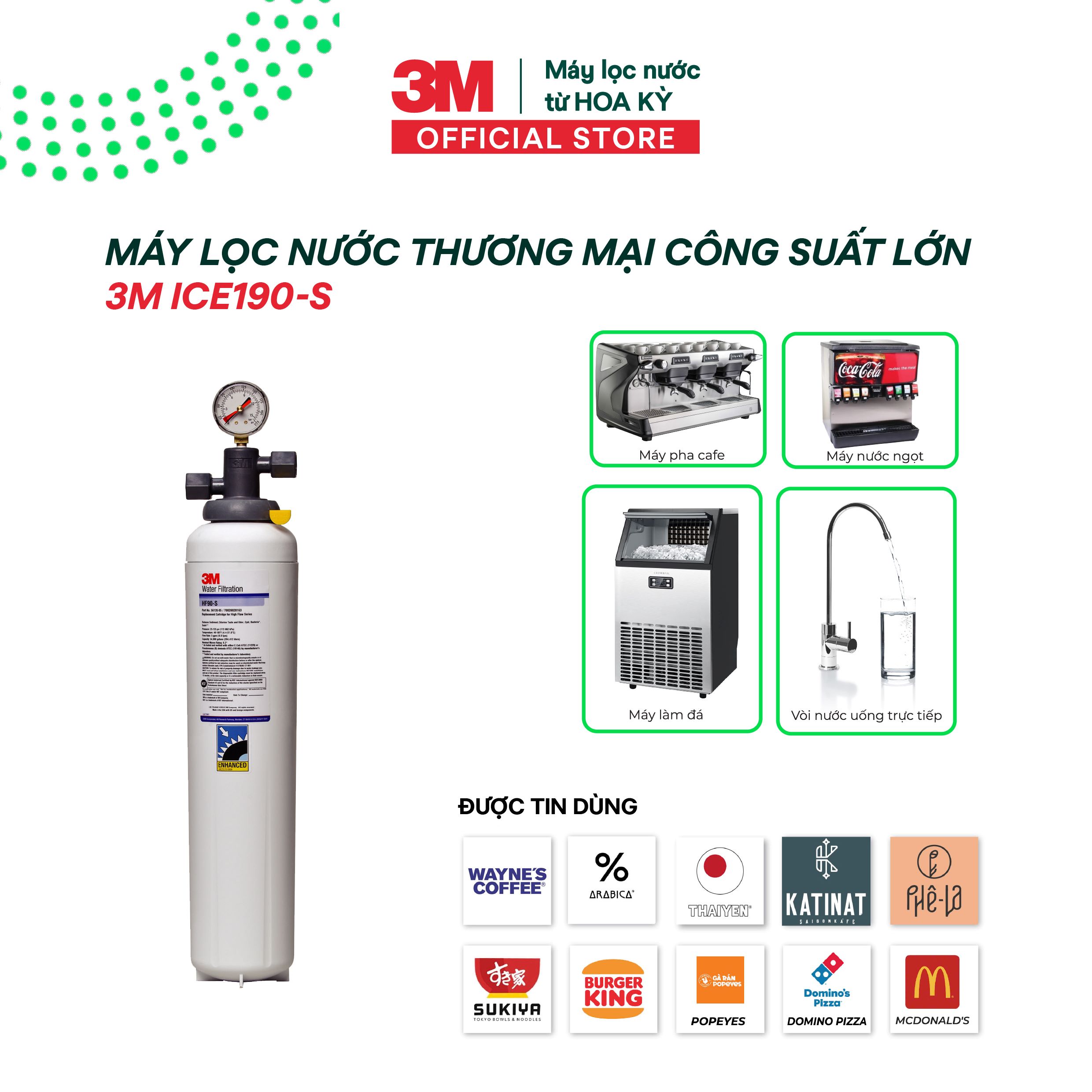 Máy Lọc Nước Thương Mại Công Suất Lớn 3M ICE190-S
