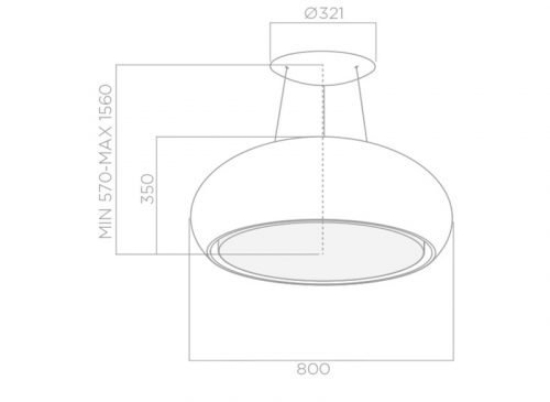 Máy Hút Mùi Đảo Đèn SEASHELL