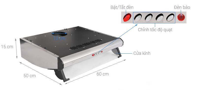 OUTLET - Máy Hút Mùi Teka C 6420 BK INOX