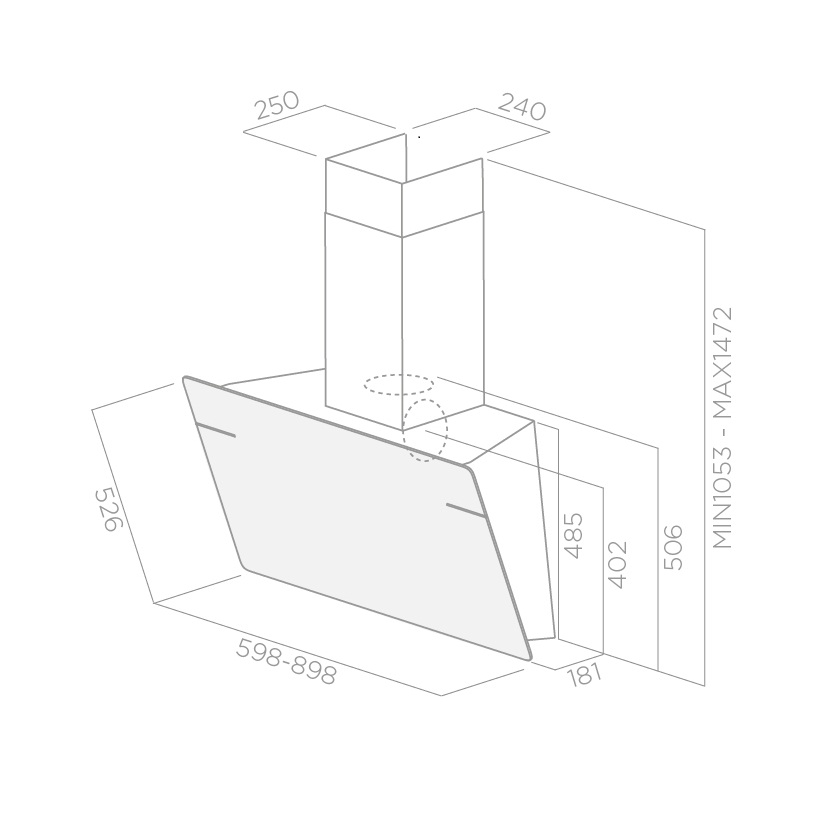 Máy Hút Mùi Áp Tường ELICA L'ESSENZA