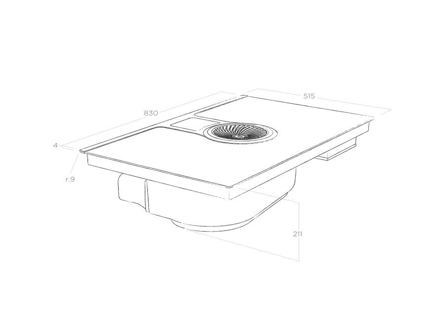 Máy Hút Mùi Kết Hợp Bếp Từ NEKOLA TESLA HP