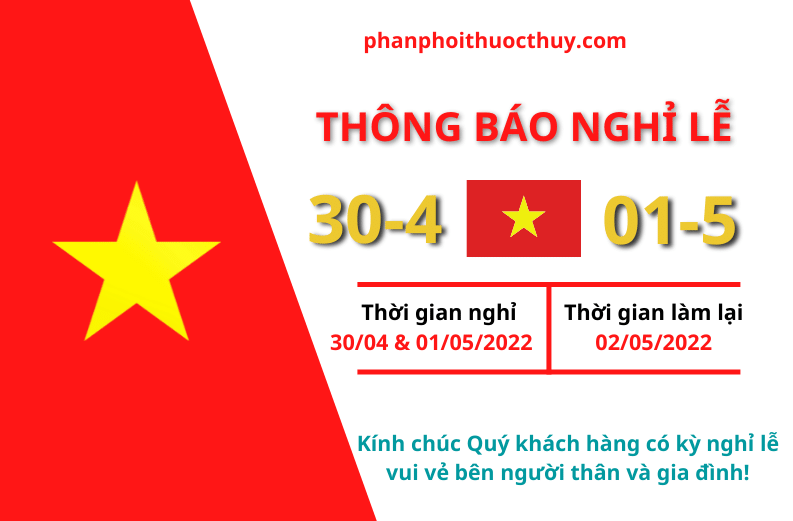 Thông báo lịch nghỉ lễ 30/4 & 01/05/2022