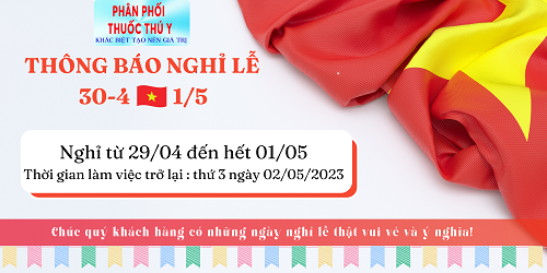 Thông báo nghỉ lễ ngày 30/4 và 01/05/2023