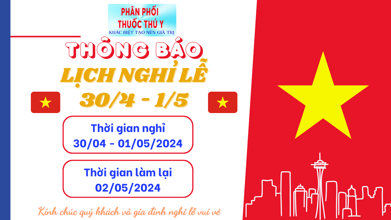 Thông báo nghỉ lễ ngày 30/4 và 01/05/2024