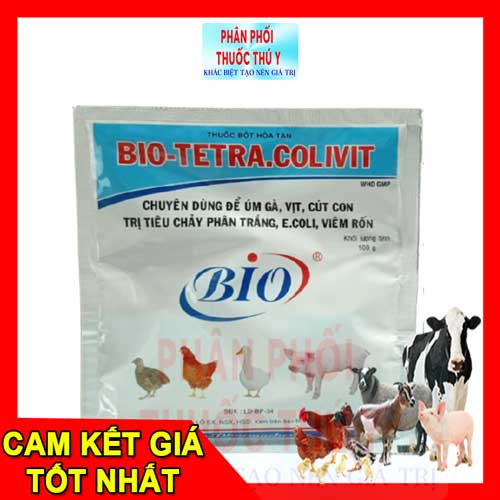 chuyên úm gà vịt cút con bio tetra colivit 100g