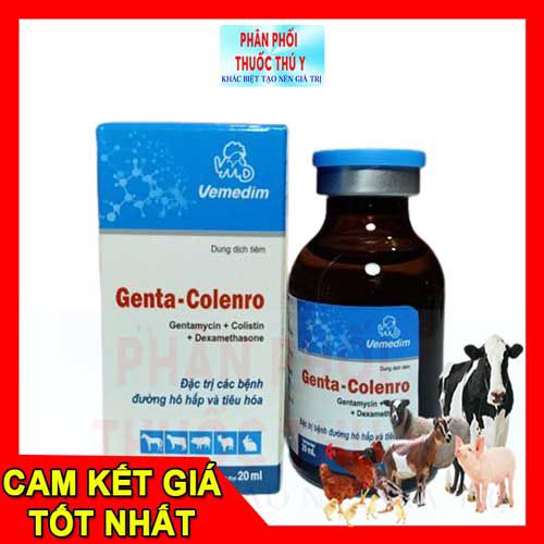 đặc trị bệnh đường hô hấp, tiêu hóa vemedim genta colenro 20ml