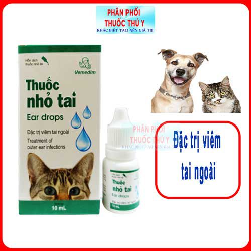 trị viêm tai ngoài vemedim thuốc nhỏ tai 10ml