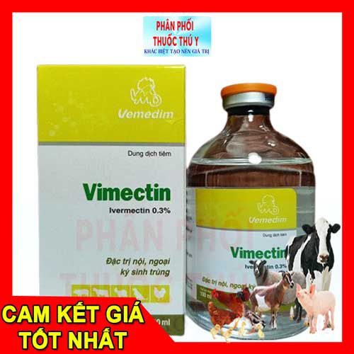 trị nội ngoại ký sinh trùng vemedim vimectin 0,3% 100ml