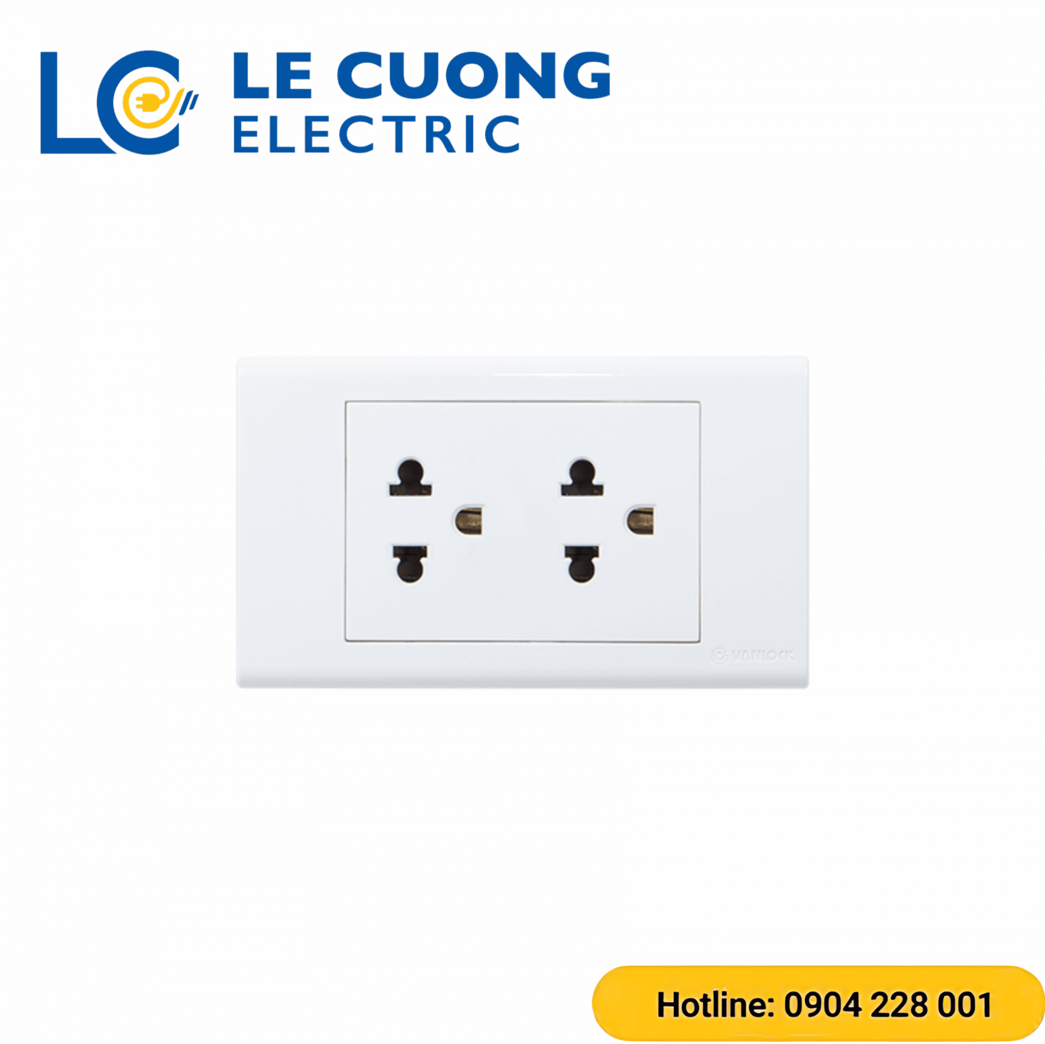 Ổ cắm đôi 3 chấu S18 Sino