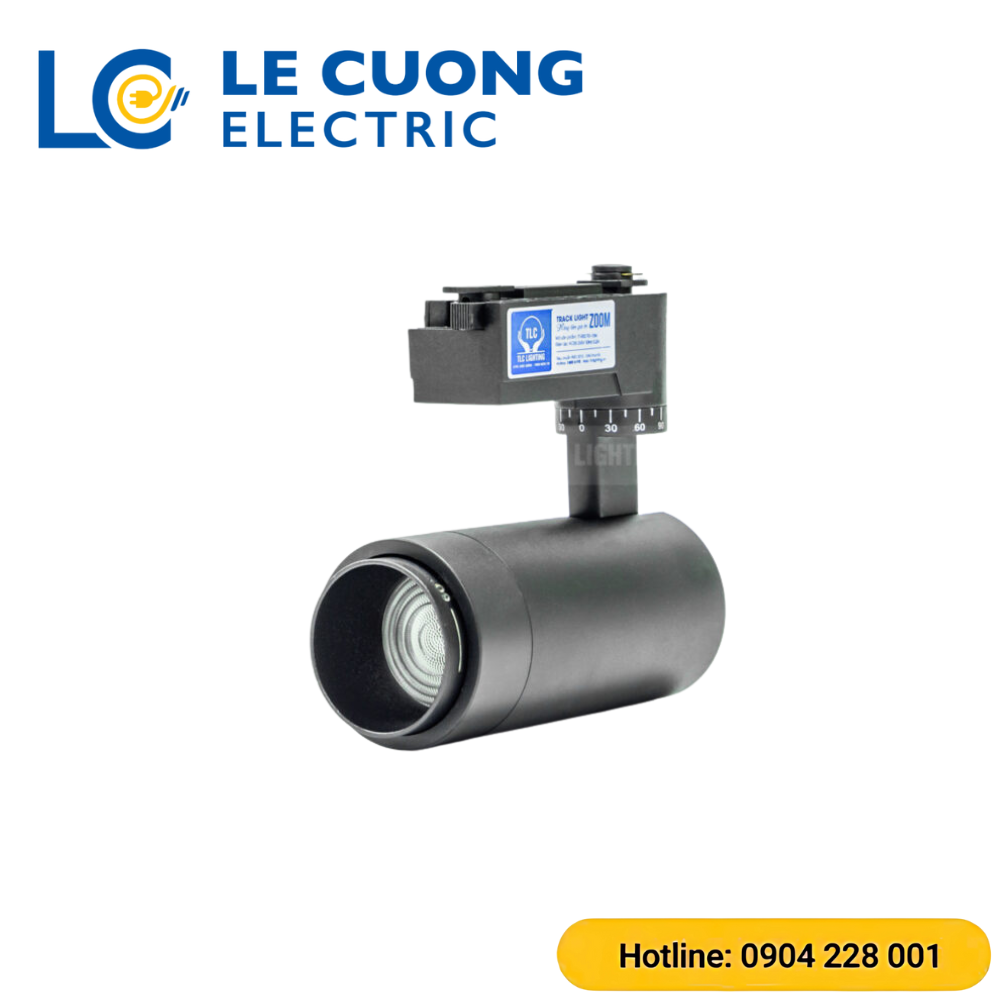 Đèn LED Rọi Ray TLC 10W ZOOM Vỏ Đen TLC-RZ-TĐ-10W