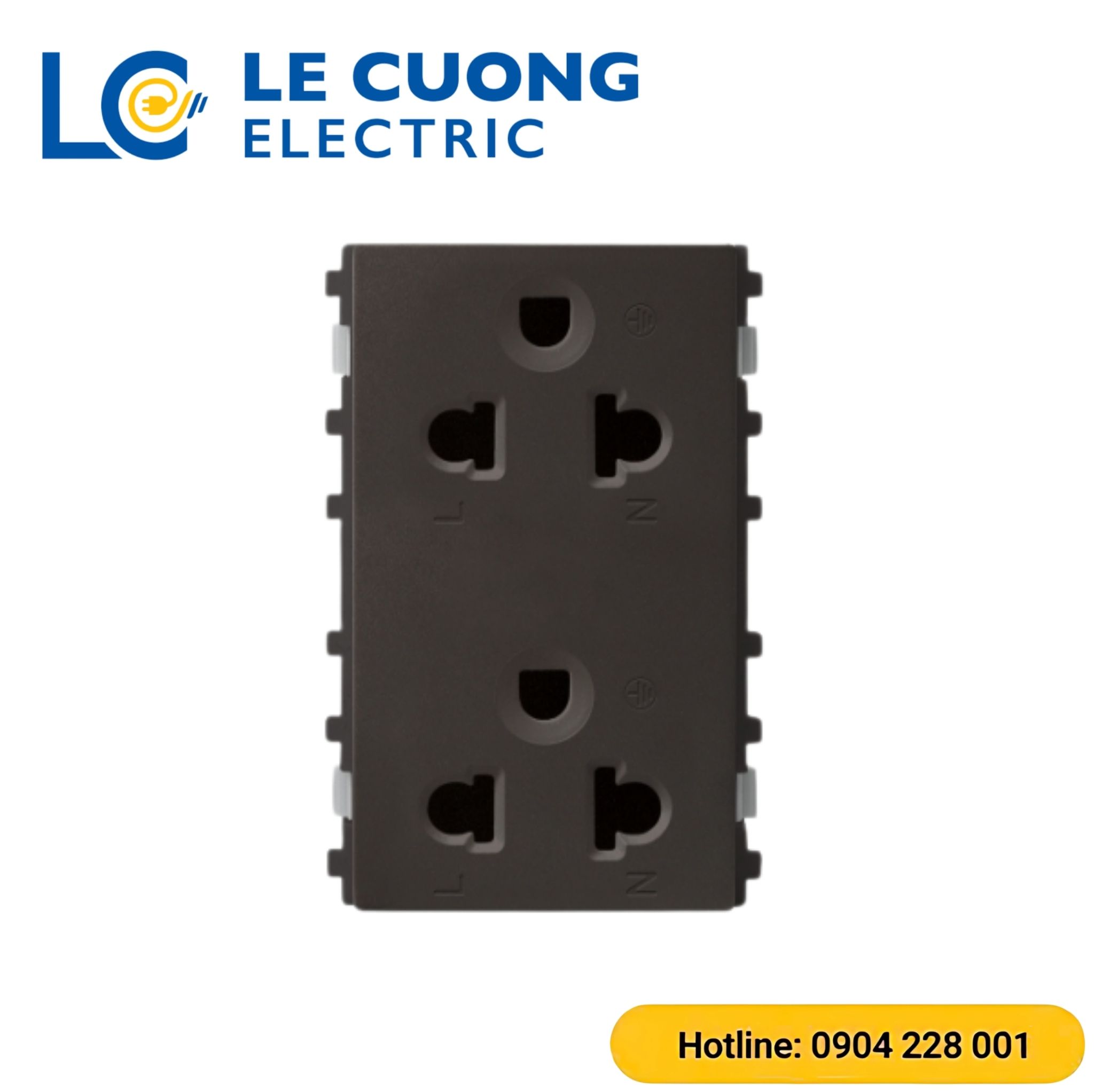 Ổ cắm đôi 3 chấu 16A, size L Scheneider ELECTRIC