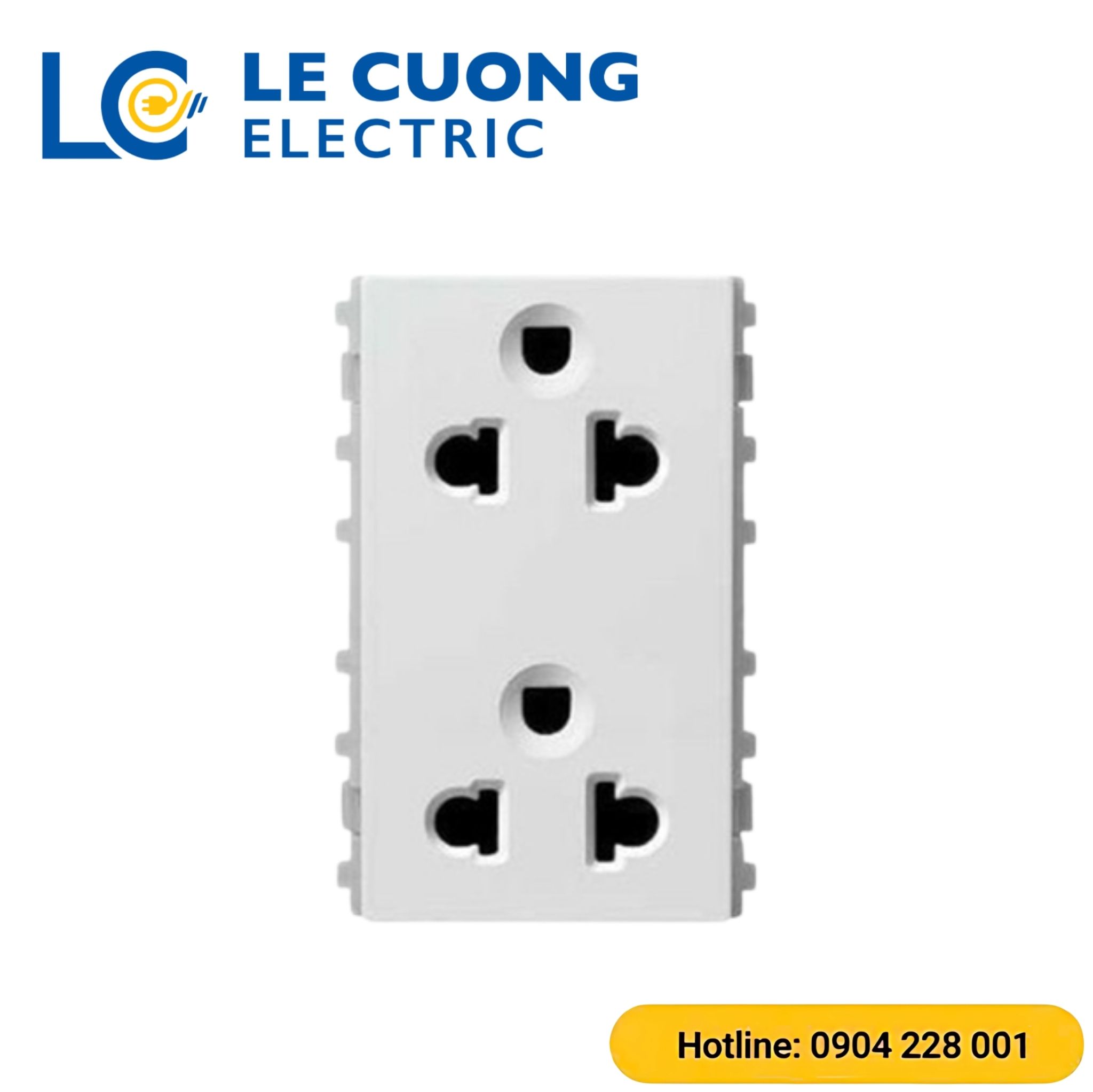 Ổ cắm đôi 3 chấu 16A, size L Scheneider ELECTRIC