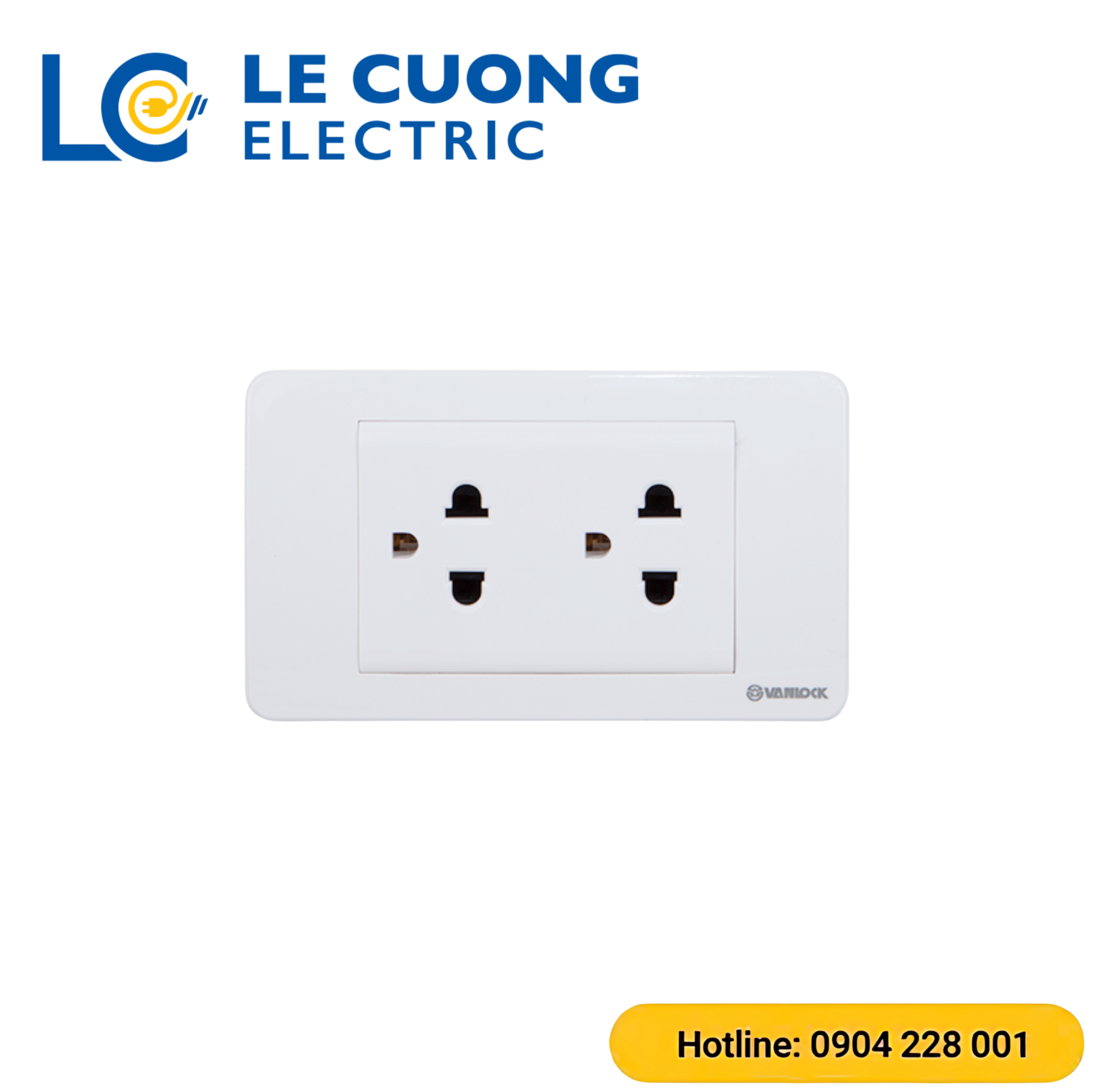 Ổ cắm đôi 3 chấu S18A Sino