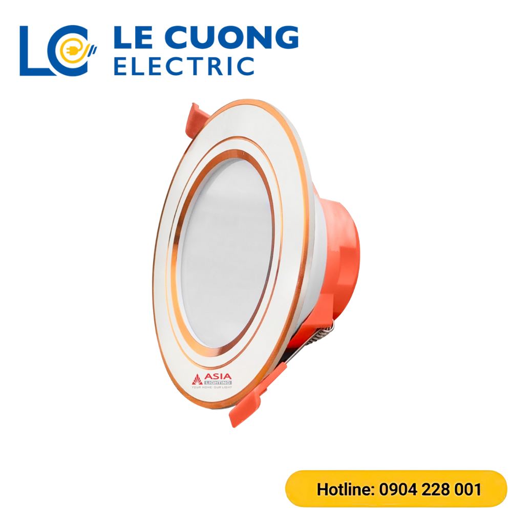 Âm trần mặt vàng - Nguồn liền thân Asia Lighting