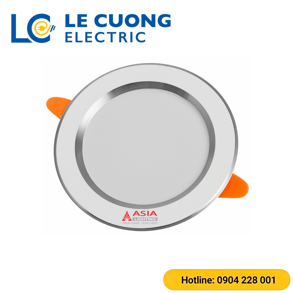 ĐènÂm trần viền trắng thân nhôm nguồn rời Asia Lighting