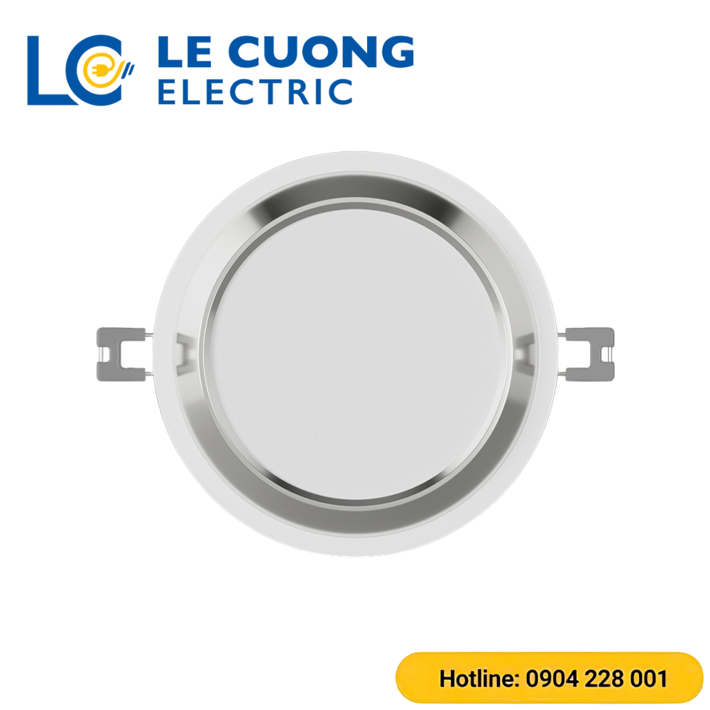 Đèn LED âm trần Downlight AT60 viền bạc Rạng Đông