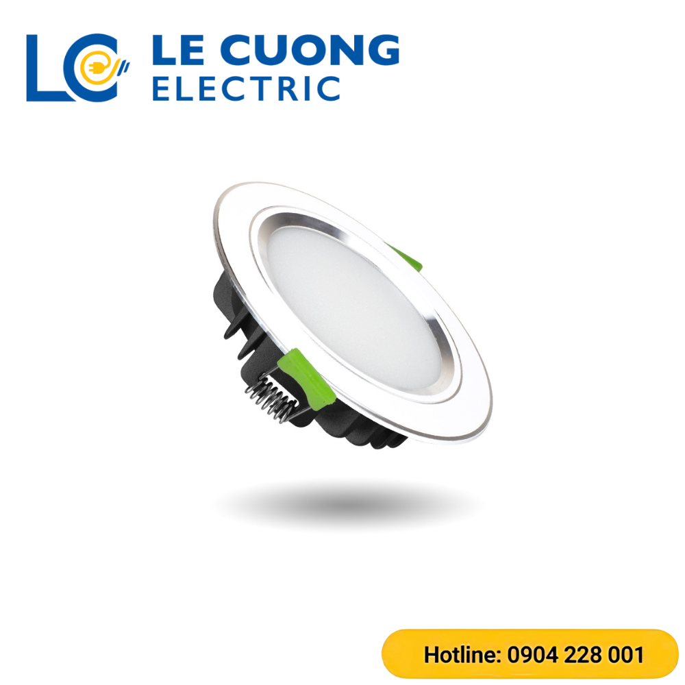 Đèn led âm trần DOB KINGECO mặt phẳng viền bạc Kingled