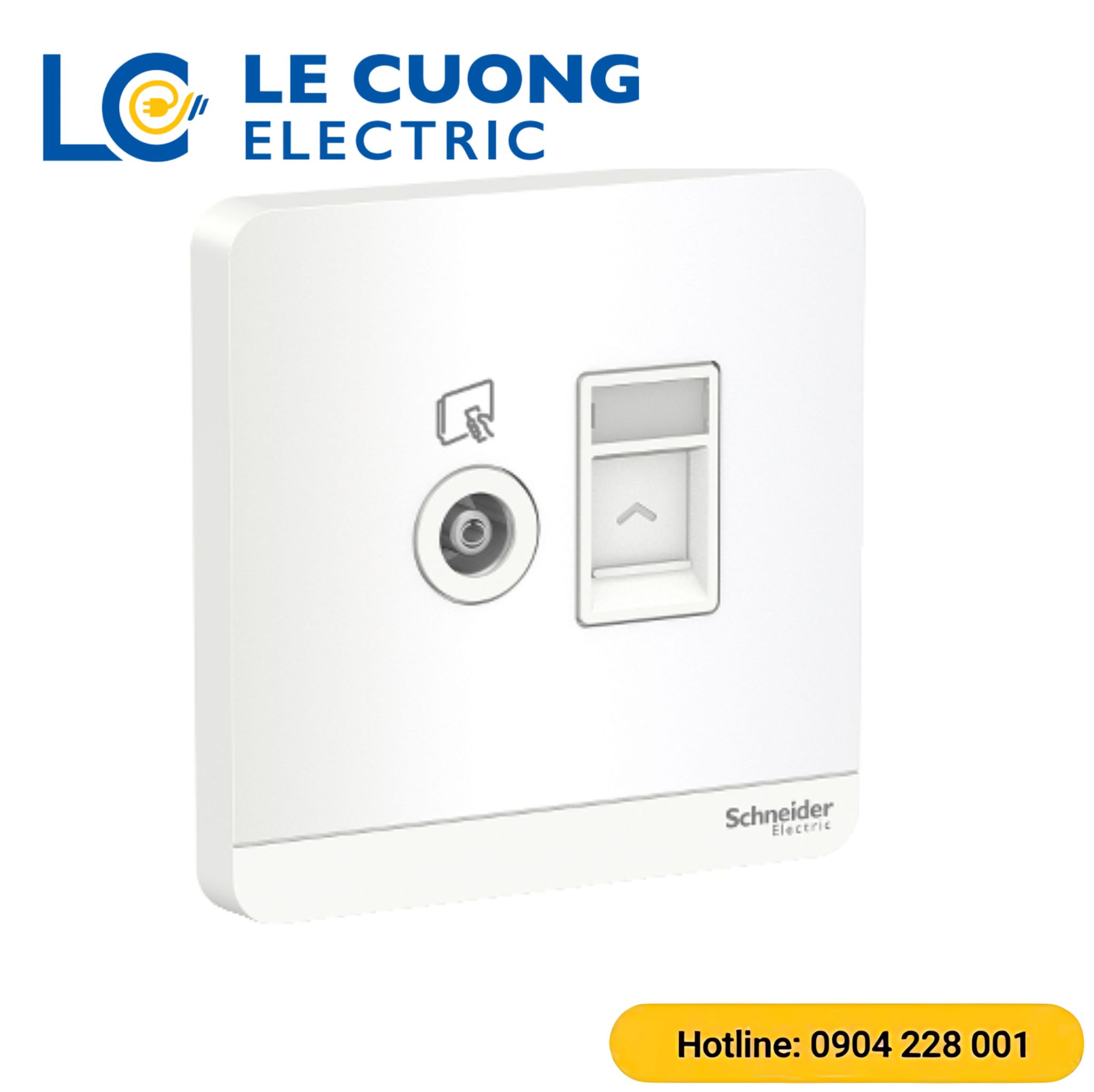 Bộ ổ cắm TV và Bộ ổ cắm mạng cat5e Schneider ELECTRIC