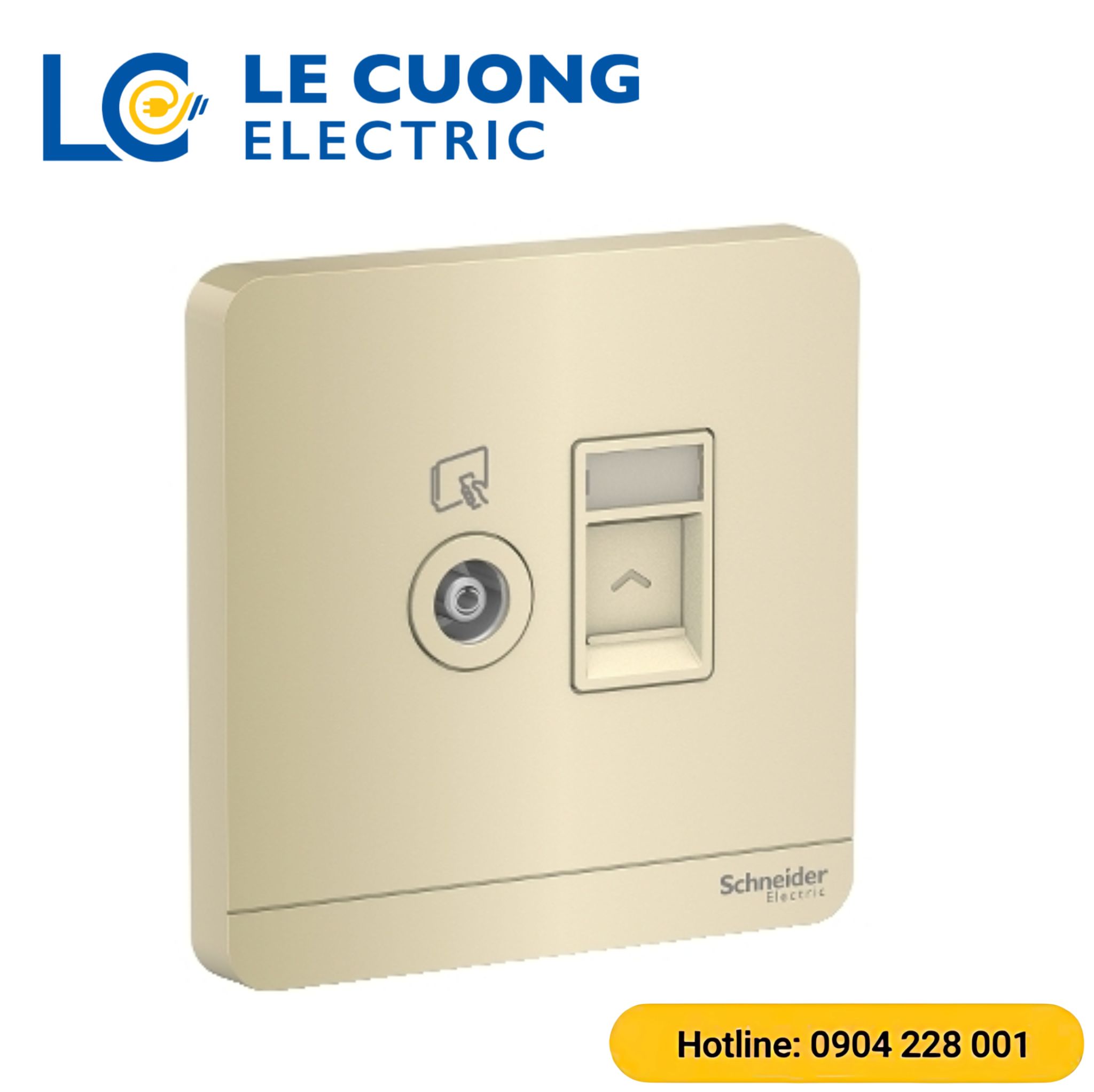 Bộ ổ cắm TV và Bộ ổ cắm mạng cat5e Schneider ELECTRIC