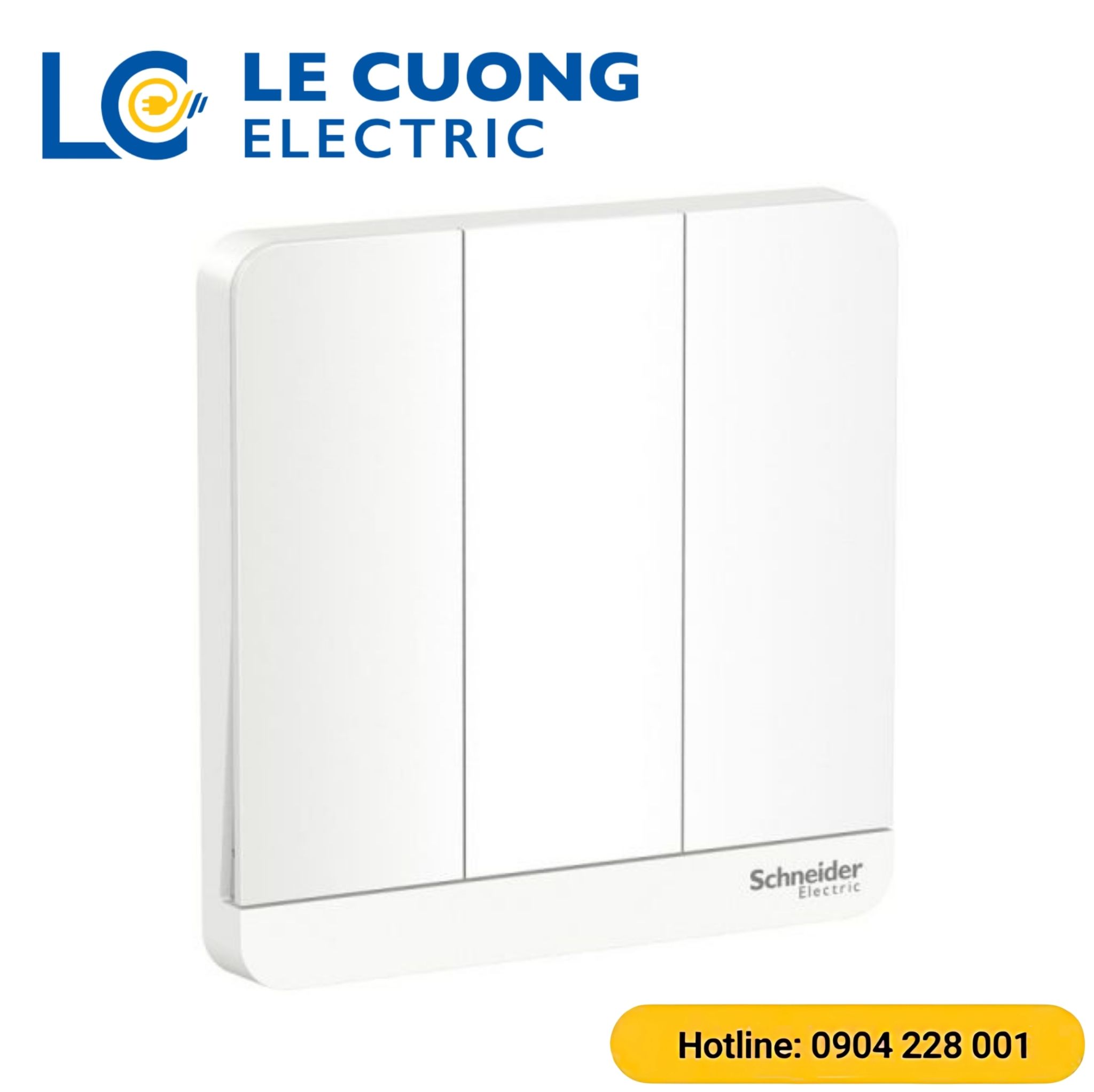 Bộ công tắc ba 1 chiều 16AX, có đèn LED Schneider ELECTRIC