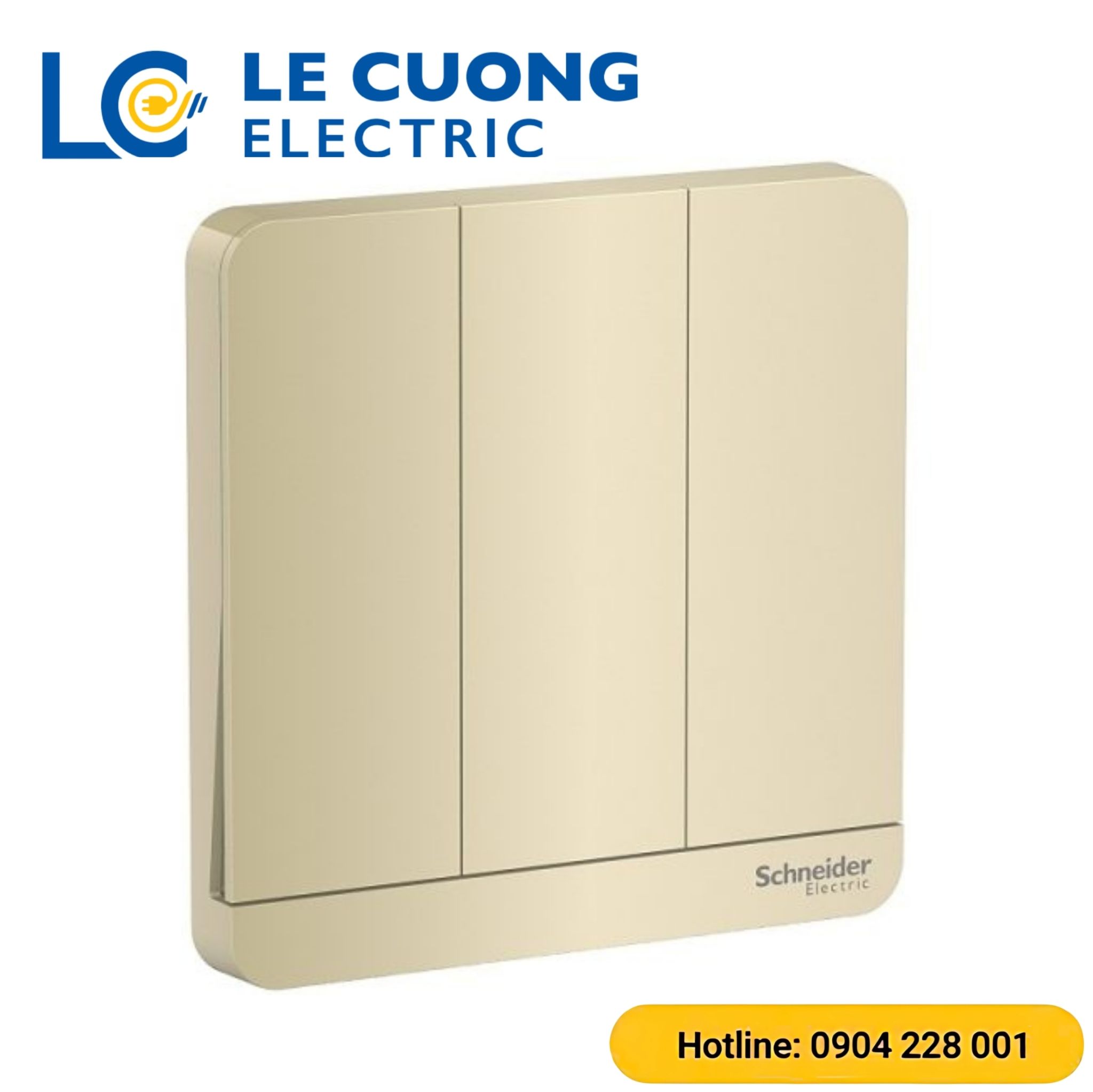 Bộ công tắc ba 1 chiều 16AX, có đèn LED Schneider ELECTRIC