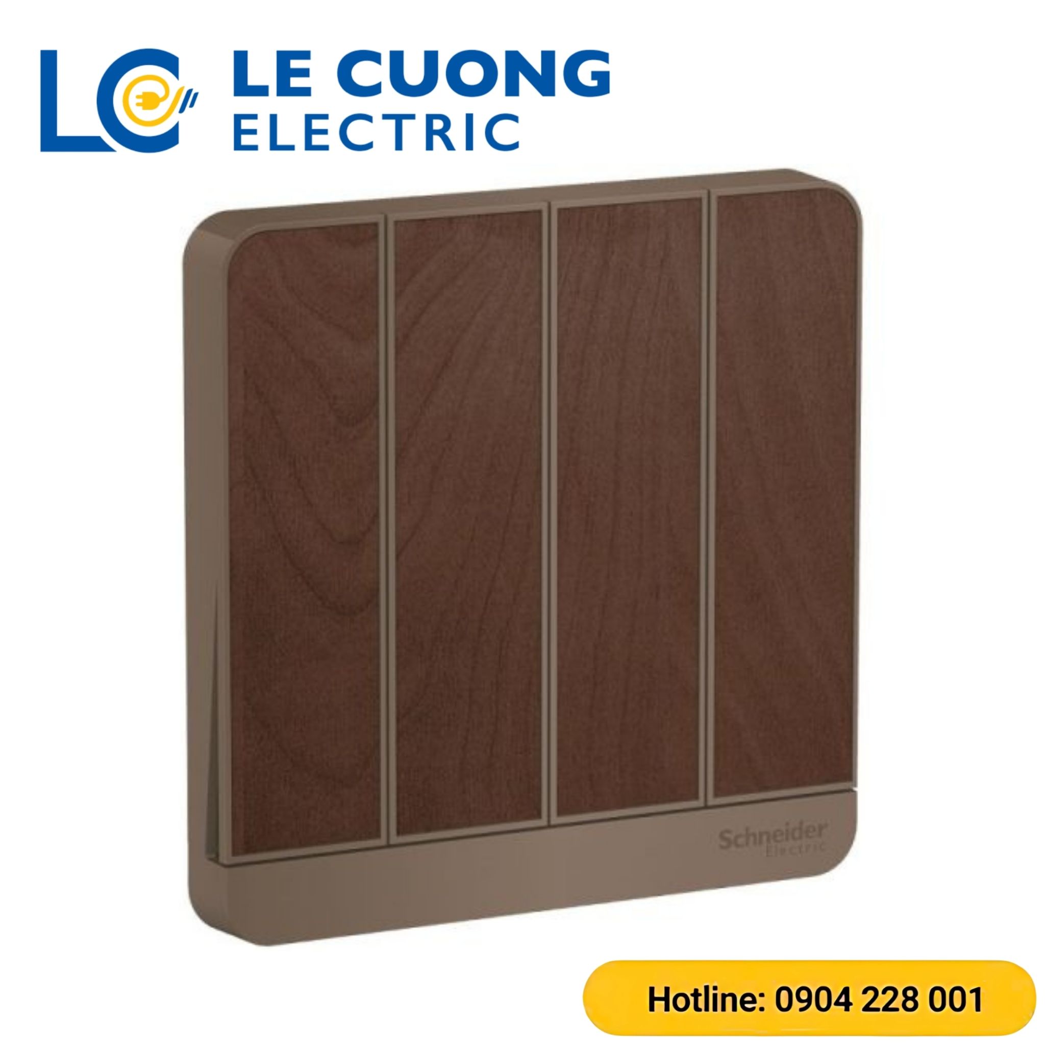 Bộ công tắc bốn 2 chiều 16AX, có đèn LED Schneider ELECTRIC