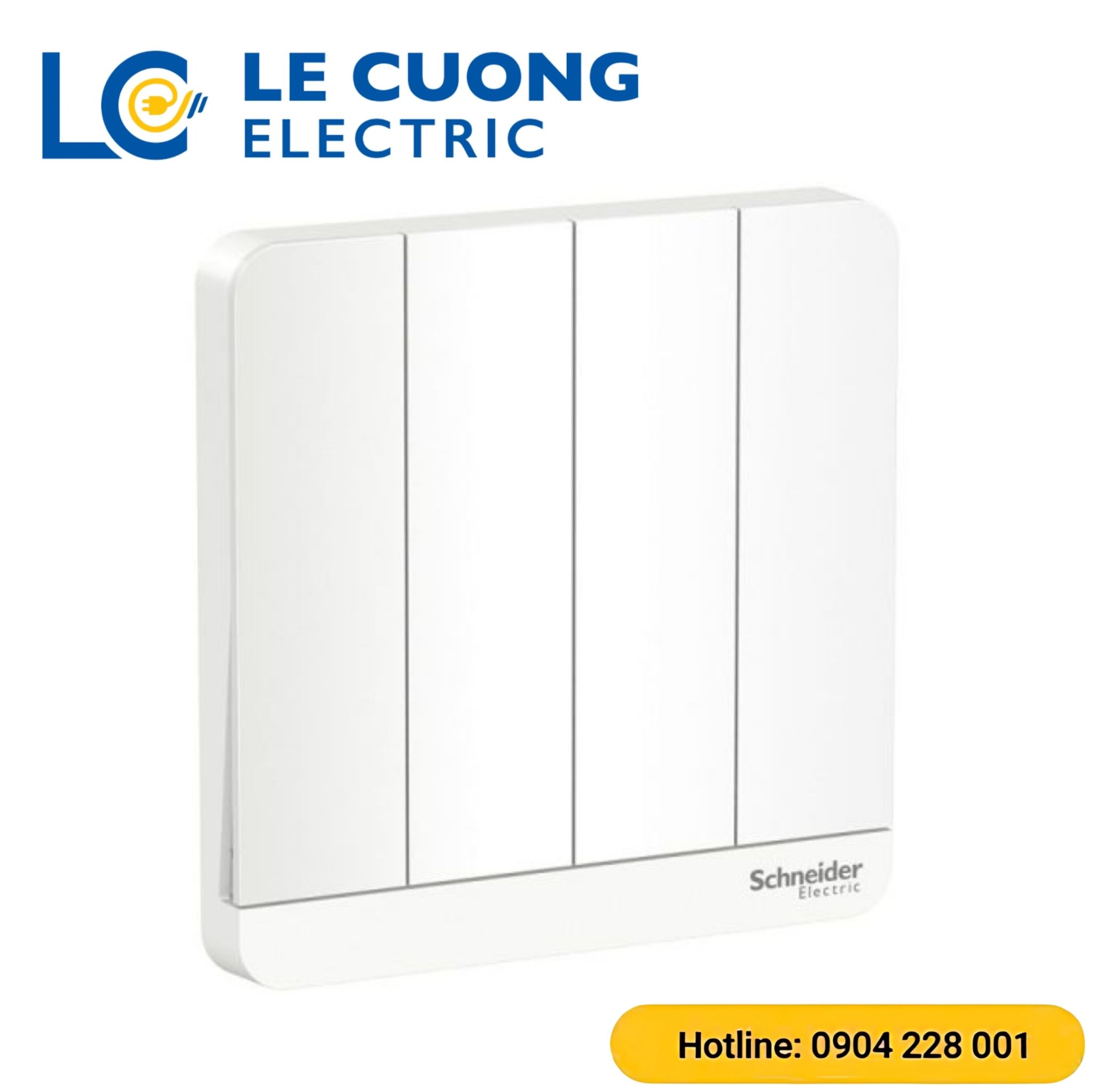 Bộ công tắc bốn 2 chiều 16AX, có đèn LED Schneider ELECTRIC