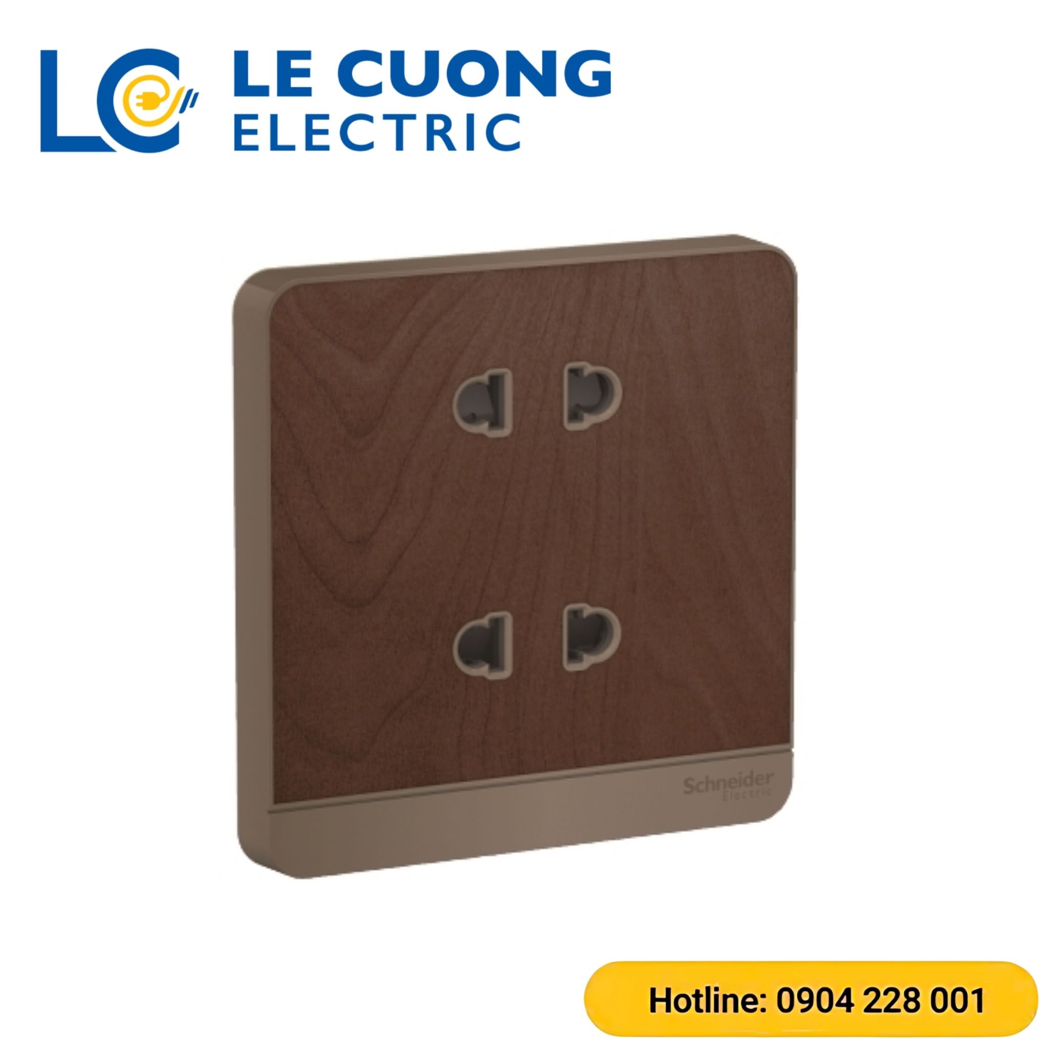 Bộ ổ cắm đôi 2 chấu 10A Schneider ELECTRIC