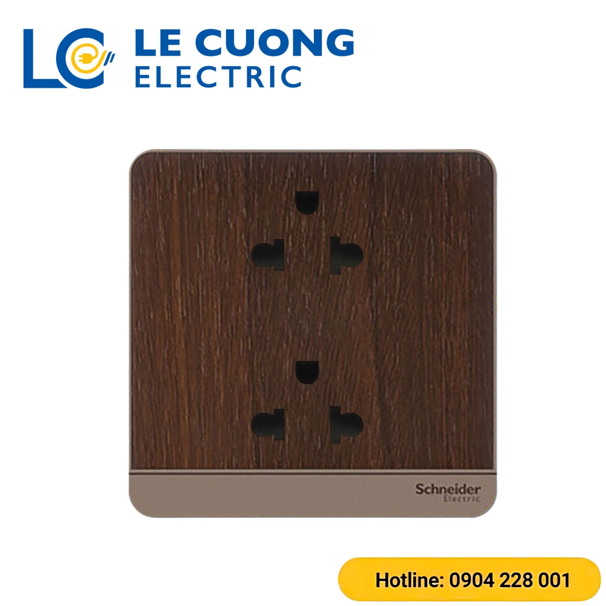 Bộ ổ cắm đôi 3 chấu 16A Schneider ELECTRIC