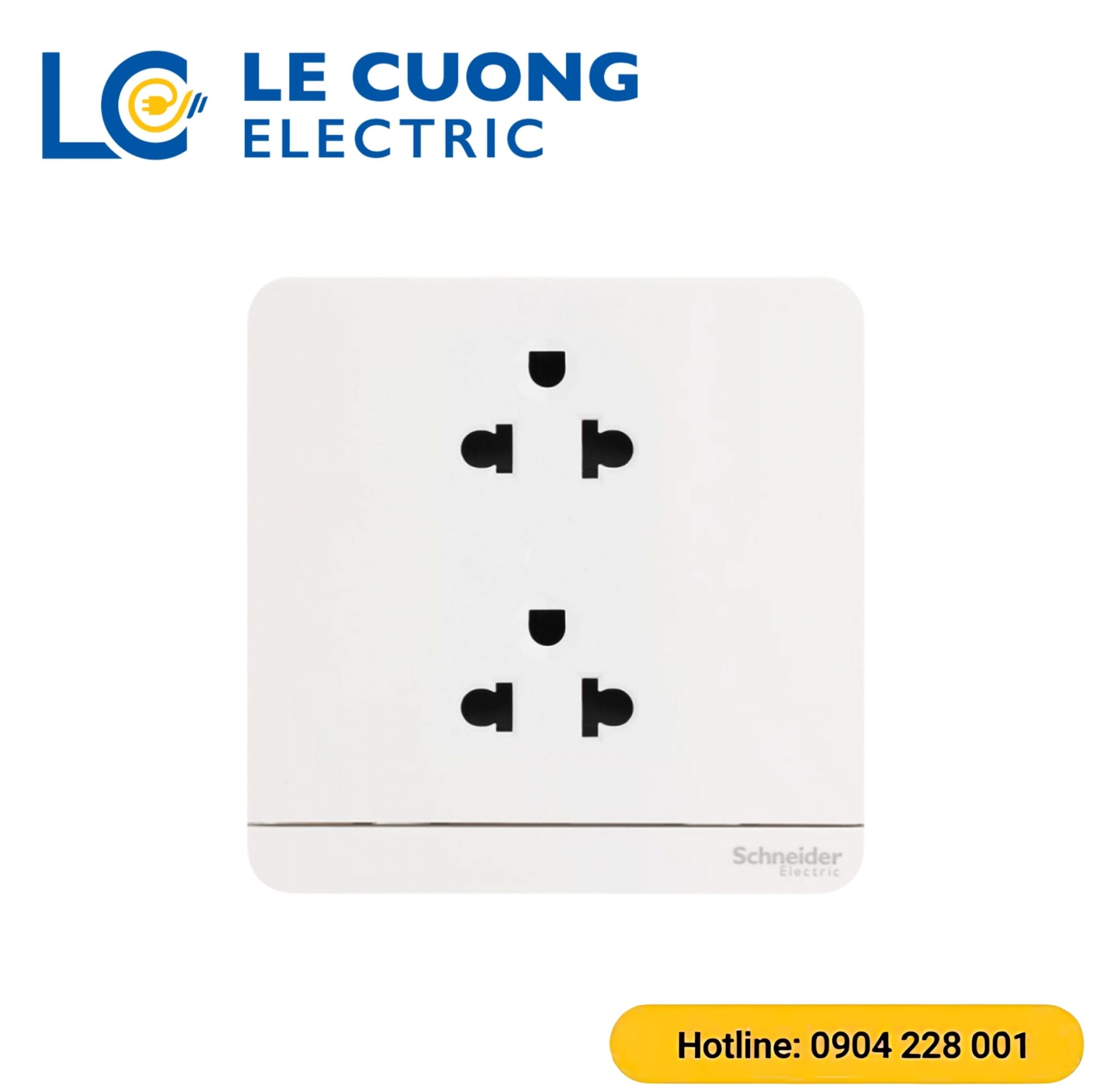 Bộ ổ cắm đôi 3 chấu 16A Schneider ELECTRIC