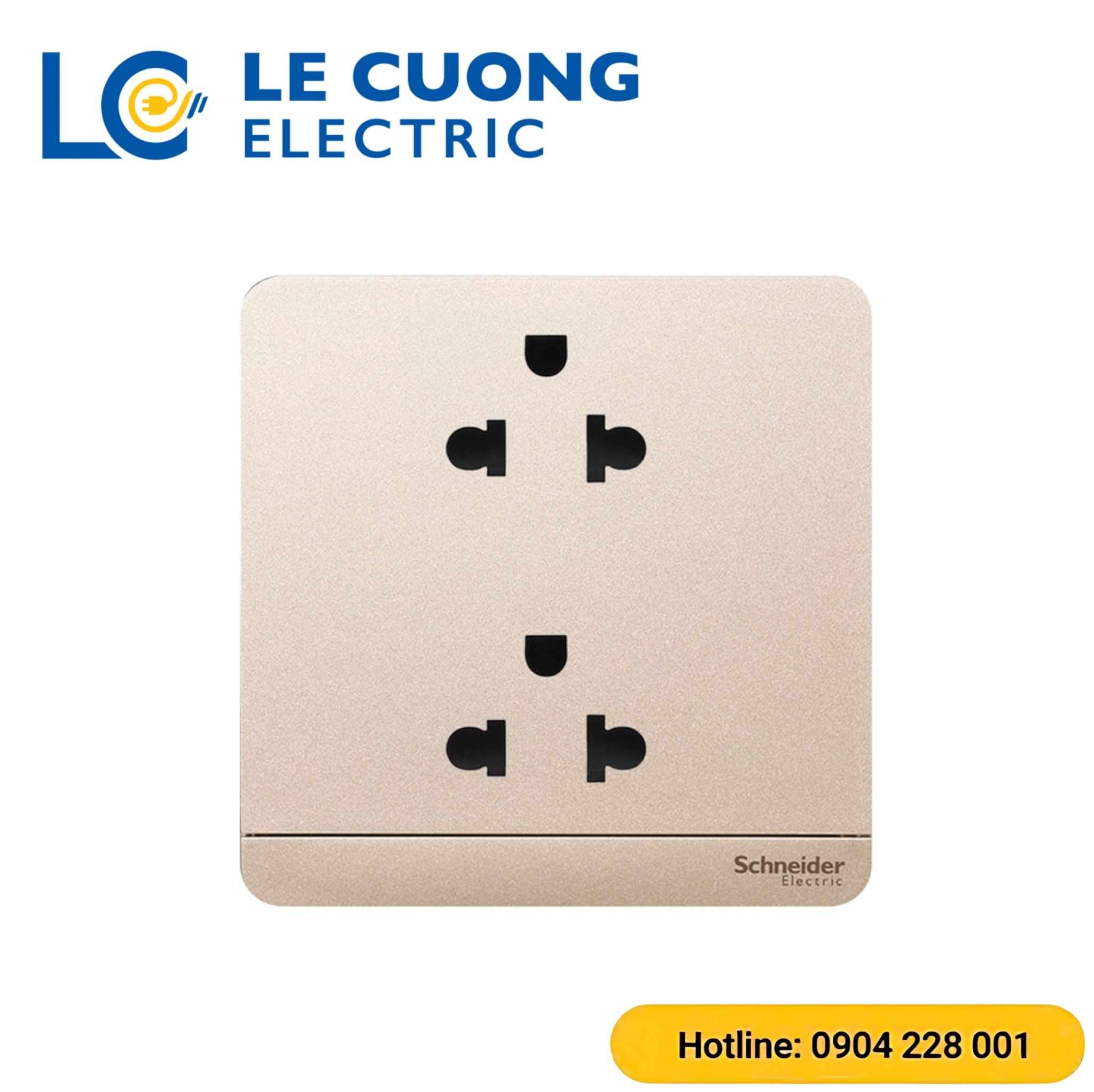 Bộ ổ cắm đôi 3 chấu 16A Schneider ELECTRIC