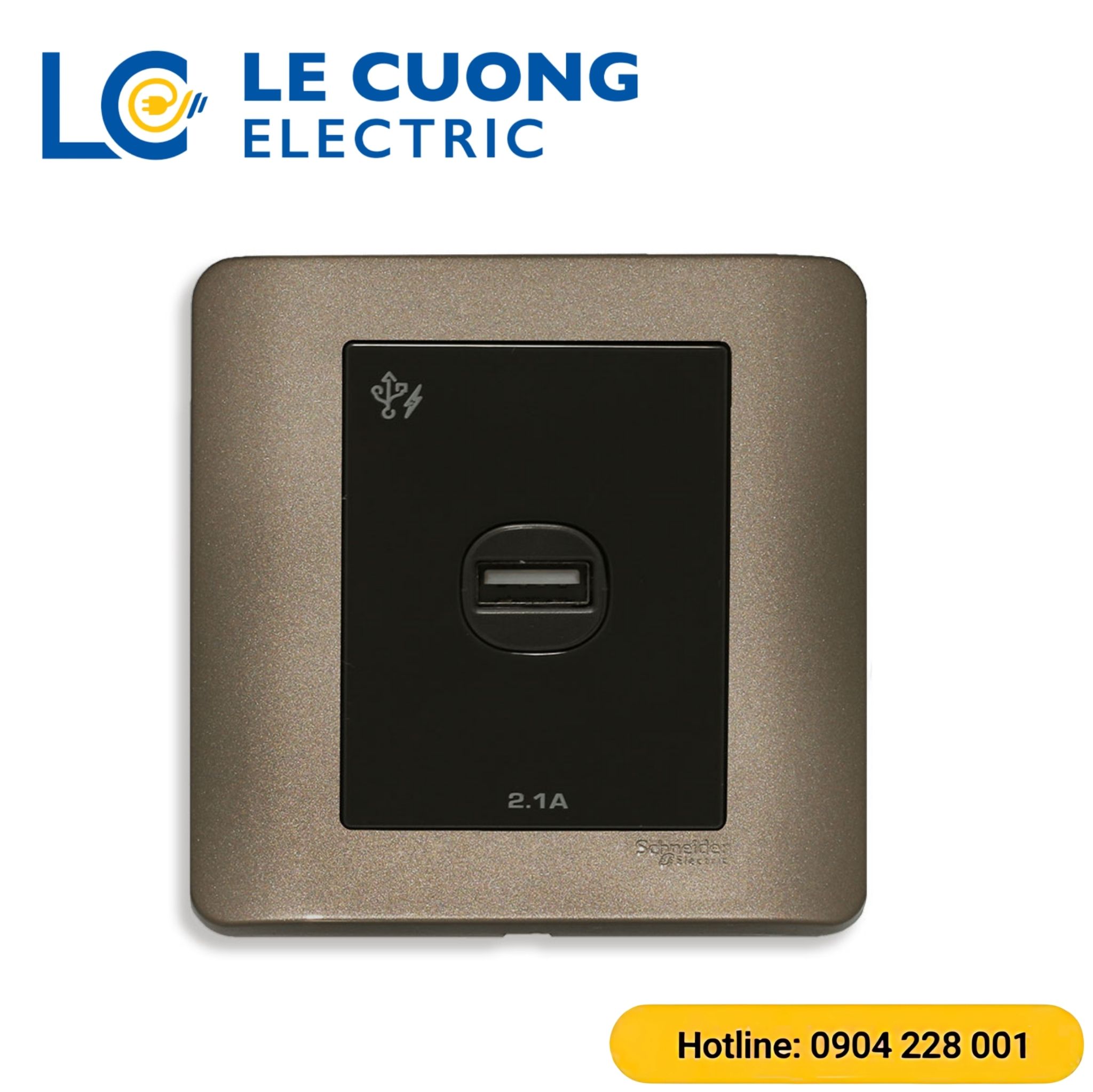 Bộ ổ sạc USB đơn 2.1A Schneider ELECTRIC