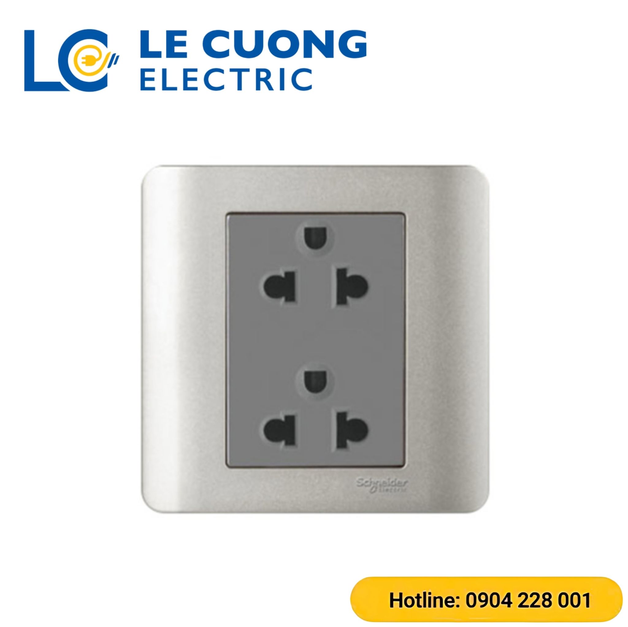 Bộ ổ cắm đôi 3 chấu 16A Schneider ELECTRIC