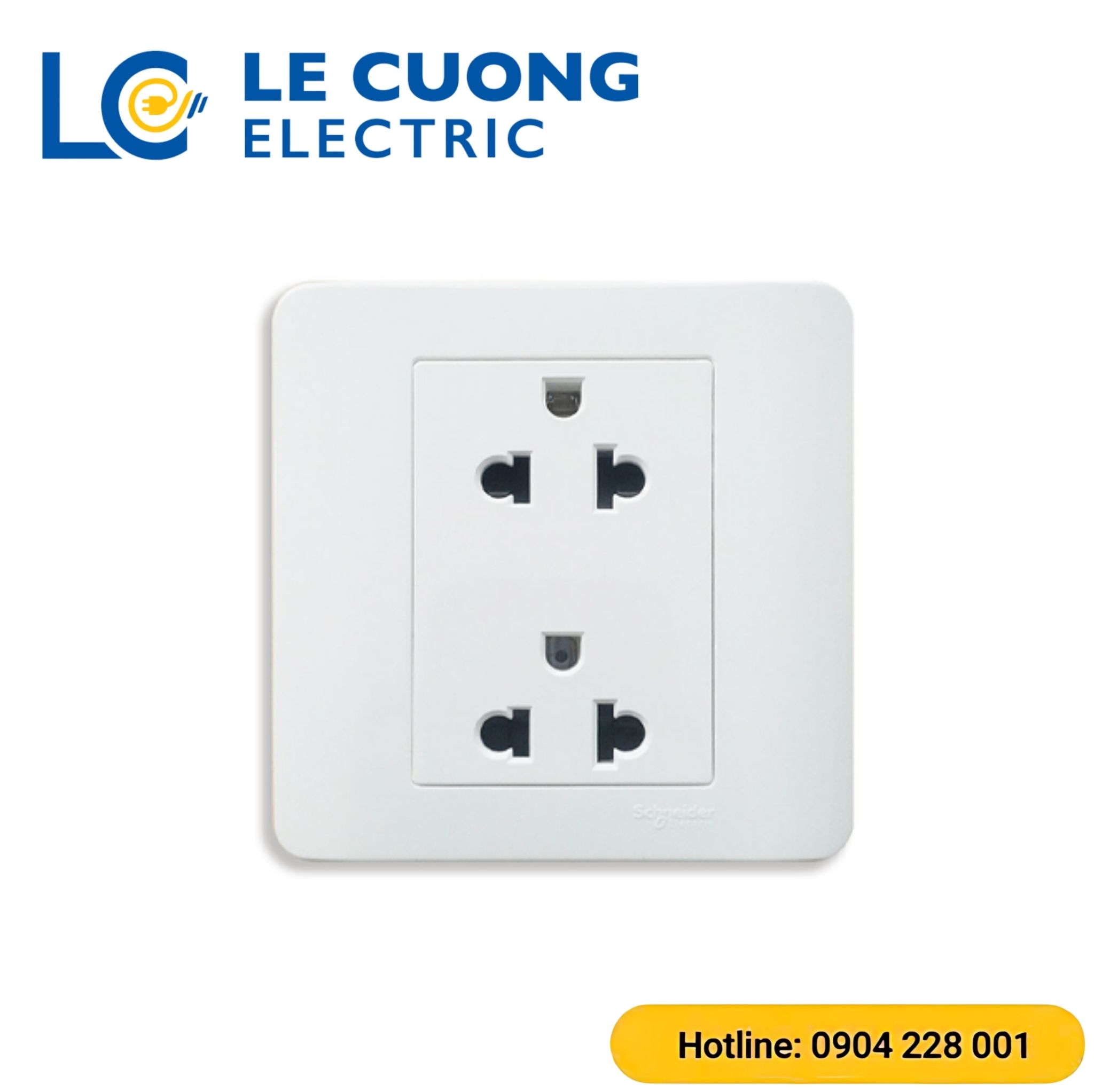 Bộ ổ cắm đôi 3 chấu 16A Schneider ELECTRIC