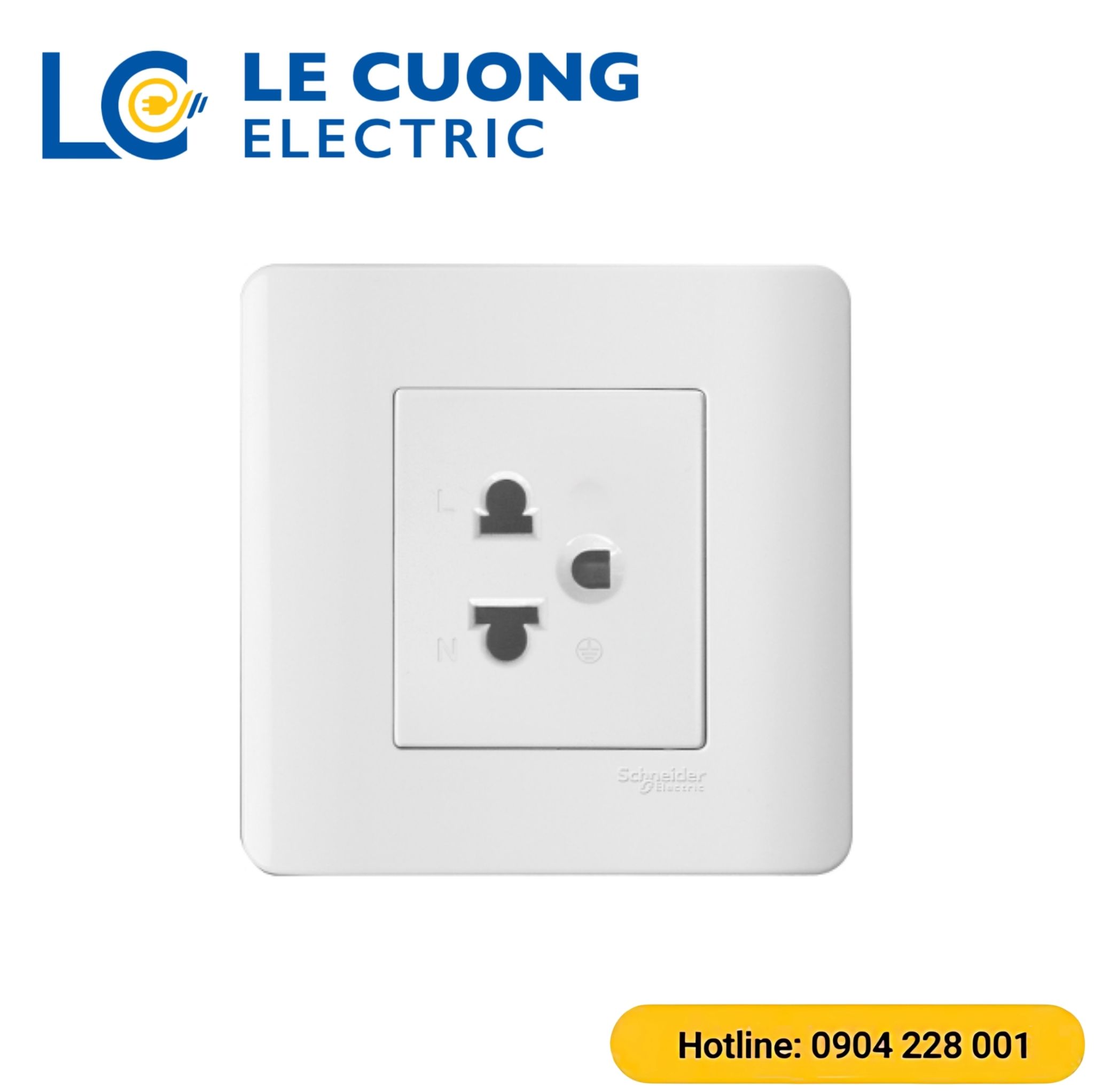 Bộ ổ cắm đơn 3 chấu 16A Schneider ELECTRIC