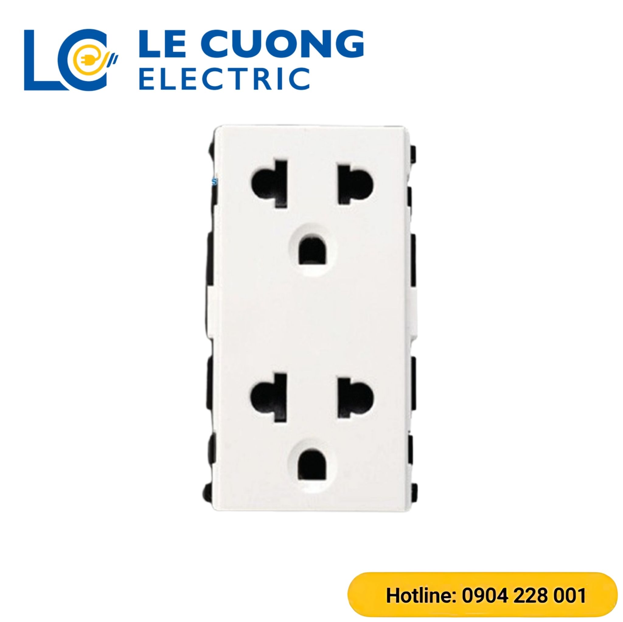 Ổ cắm đôi 3 chấu 16A, size L Scheneider ELECTRIC
