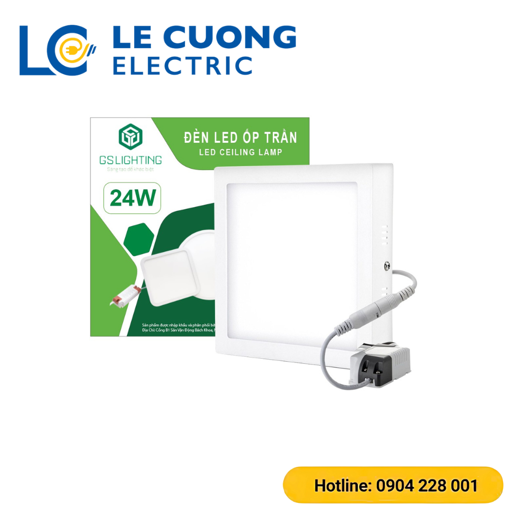 Đèn LED Ốp Trần 24W Vuông GSOT24 GS Lighting