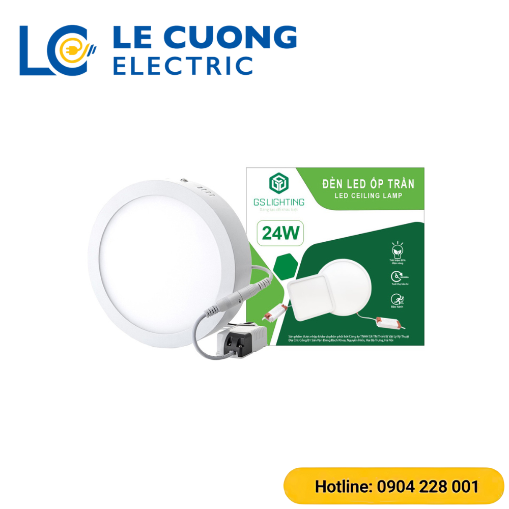 Đèn LED Ốp Trần 24W Tròn GSOT24 GS Lighting